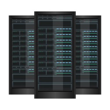 Veri sunucusu tasarım çizimi beyaz arkaplanda izole edildi