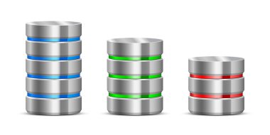 Veri sunucusu tasarım çizimi beyaz arkaplanda izole edildi