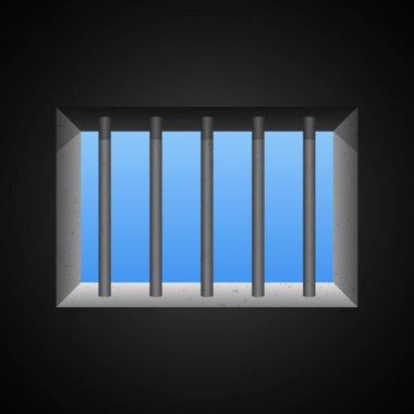 Hapishane pencere vektör tasarımı illüstrasyonu