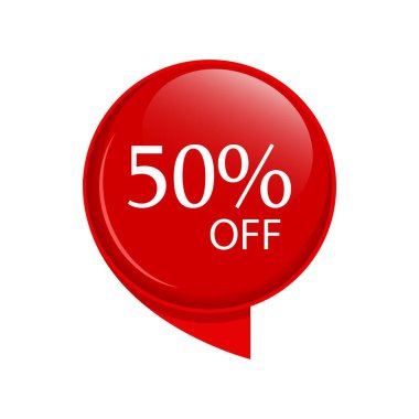 Beyaz arkaplanda özel satış indirimi etiketi vektör tasarımı çizimi izole edildi