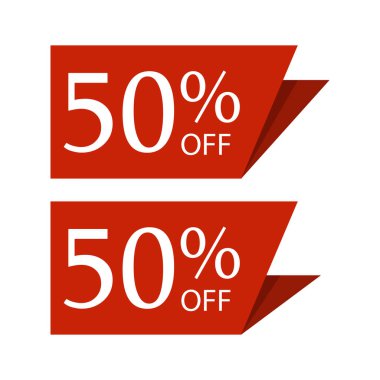 Beyaz arkaplanda özel satış indirimi etiketi vektör tasarımı çizimi izole edildi