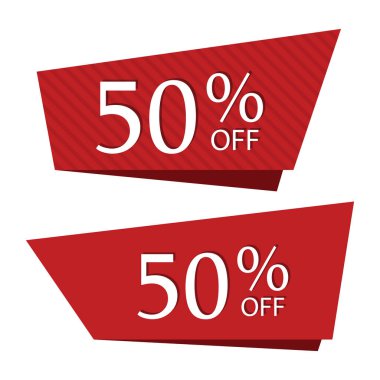 Beyaz arkaplanda özel satış indirimi etiketi vektör tasarımı çizimi izole edildi