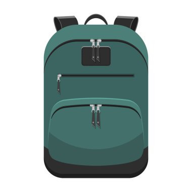 Beyaz arkaplanda izole edilmiş sırt çantası vektör tasarımı çizimi