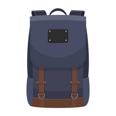 Beyaz arkaplanda izole edilmiş sırt çantası vektör tasarımı çizimi