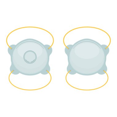 Tıbbi maske vektör çizimi beyaz arkaplanda izole edildi