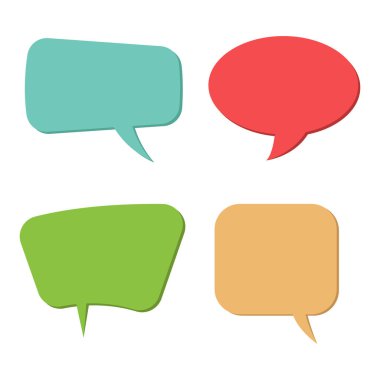 Sohbet kutusu vektör tasarımı çizimi beyaz arkaplanda izole edildi