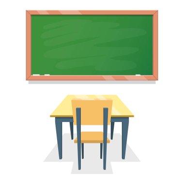 Beyaz arkaplanda izole edilmiş sınıf vektör tasarımı çizimi