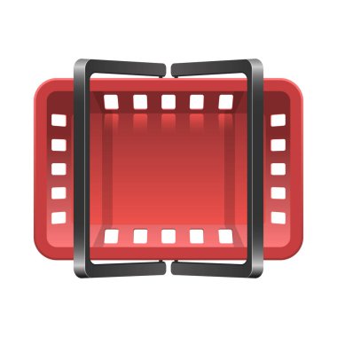 Süpermarket sepeti tasarımı çizimi beyaz arkaplanda izole edildi