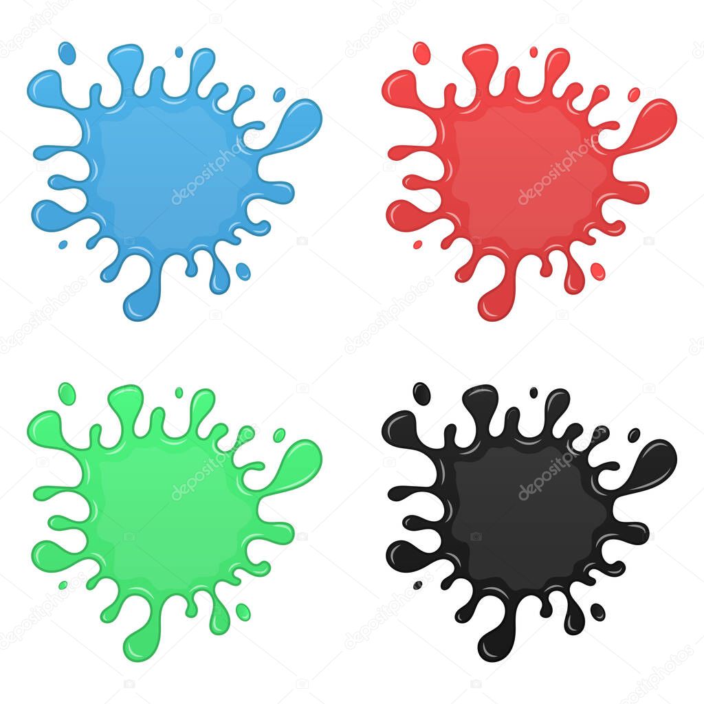 Color splatter vector design illustration isolated on white background