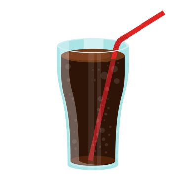 Beyaz arkaplanda izole edilmiş soda vektör tasarımı çizimi