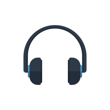 Kulaklıklar vektör tasarımı çizimi beyaz arkaplanda izole edildi