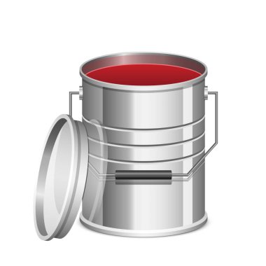 Gerçekçi boya, beyaz arkaplanda izole edilmiş vektör tasarımı çizimi