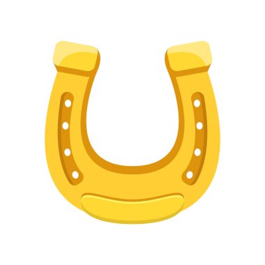 Beyaz arkaplanda izole edilmiş at nalı vektör tasarımı çizimi