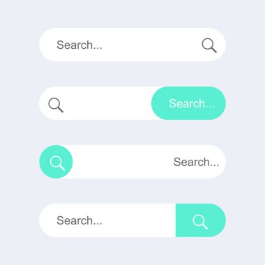 Çevrimiçi arama kutusu vektör tasarımı çizimi gri arkaplanda izole edildi