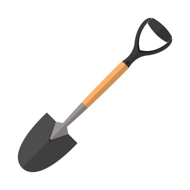 Kürek vektör tasarımı çizimi beyaz arkaplanda izole edildi