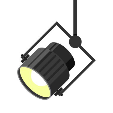 Spotlight vektör tasarımı çizimi arkaplanda izole edildi