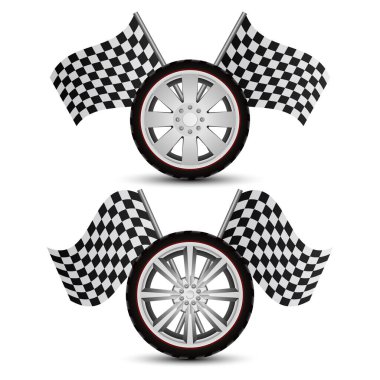 Beyaz arkaplanda izole edilmiş bayrak vektör tasarımı çizimi