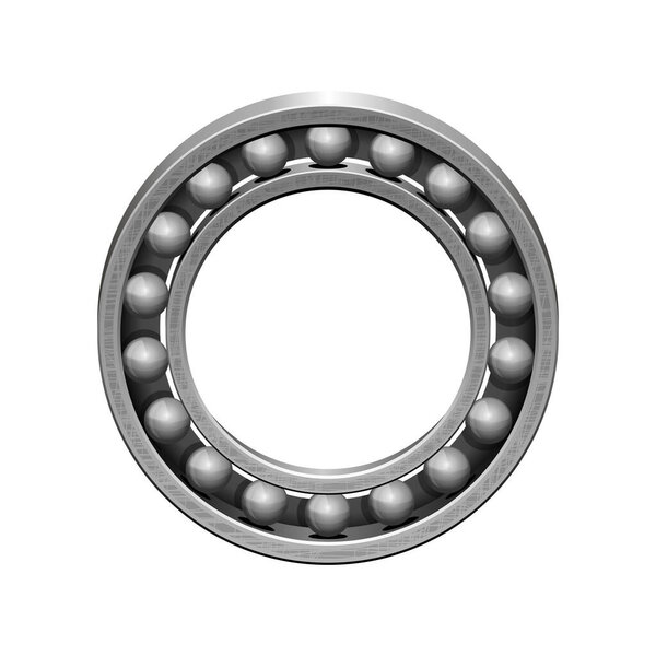 Реалистичная иллюстрация векторного дизайна подшипников на белом фоне