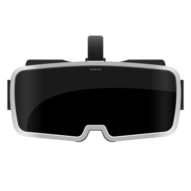 Sanal gözlük vektör tasarımı çizimi beyaz arkaplanda izole edildi