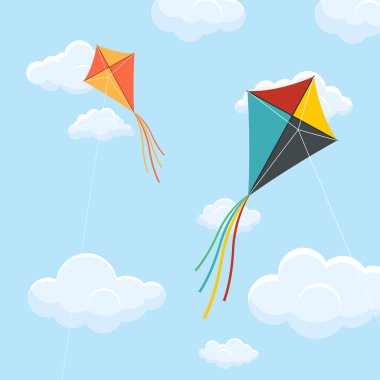 Uçurtma vektör tasarımı çizimi