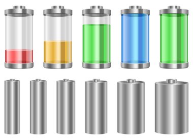 Arkaplanda izole edilmiş dijital batarya vektör tasarımı çizimi