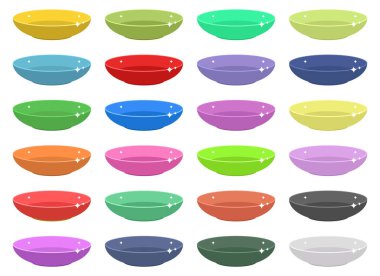 Beyaz arkaplanda izole edilmiş renkli plaka vektör tasarımı çizimi