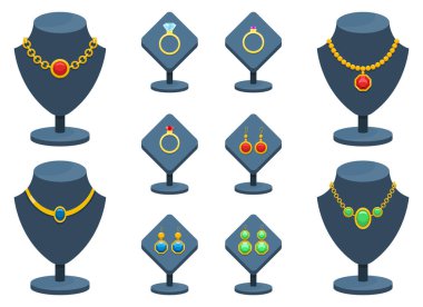 Mücevher dizayn vektör çizimi beyaz arkaplanda izole edildi