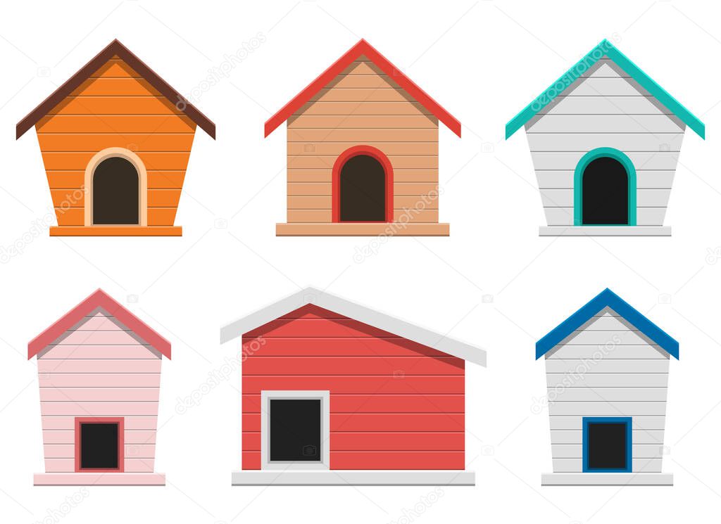 Dog house vector design illustration isolated on white background