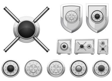 Beyaz arkaplanda izole edilmiş güvenli kilit vektör tasarımı çizimi