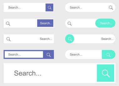 Çevrimiçi arama kutusu vektör tasarımı çizimi gri arkaplanda izole edildi