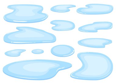 Water puddle vector design illustration isolted on white background clipart