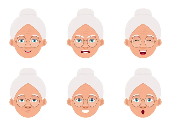Εικόνα Διανυσματικού Σχεδιασμού Ηλικιωμένης Γυναίκας Που Απομονώνεται Λευκό Φόντο — Διανυσματικό Αρχείο