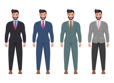 Beyaz arkaplanda işadamı vektör tasarımı gösterimi