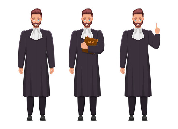 Иллюстрация векторного дизайна судьи человека на белом фоне 