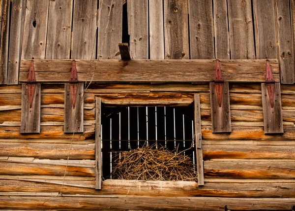 Old hay loft door close up — Stock Photo, Image