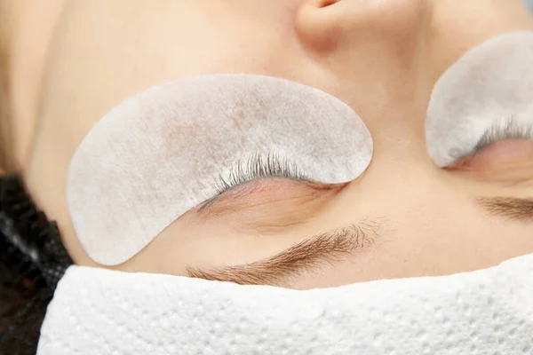 The process of preparing for eyelash extension — Stock Photo, Image