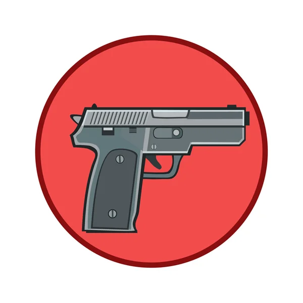 Піктограма зброї захисту від пістолета — стоковий вектор