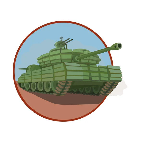 Fuerte armadura protege el tanque — Vector de stock