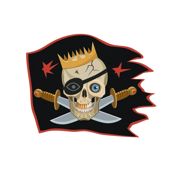 The king of the pirates black flag — Stock Vector