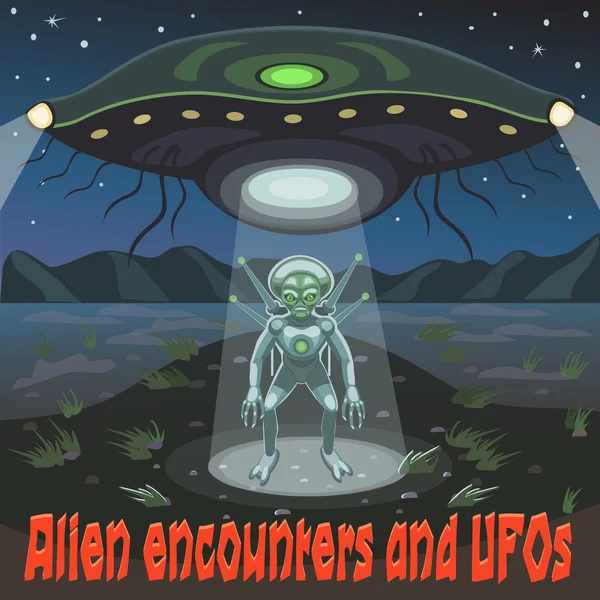 UFO atterrato scout alieno — Foto Stock