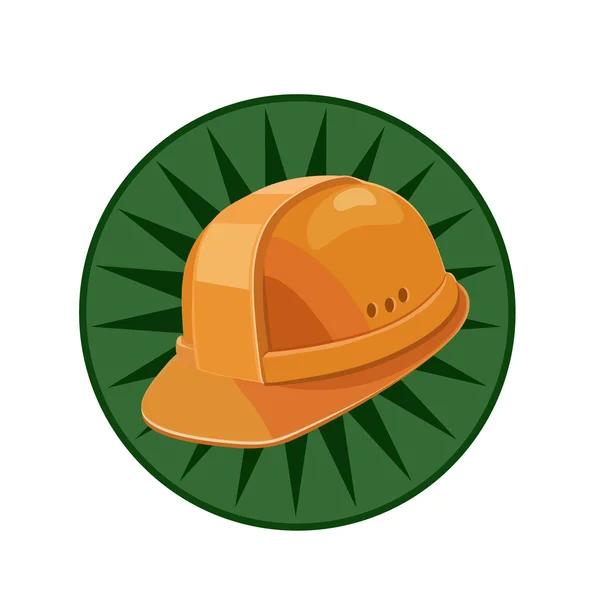Helmet protection in construction — Stock Vector