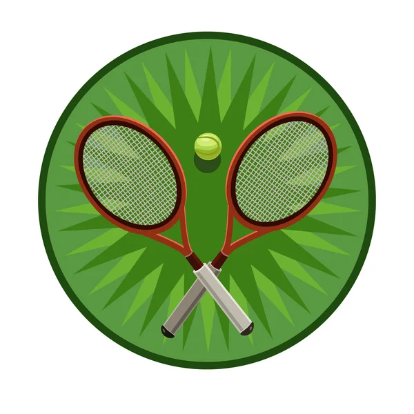 Icona tennis sportivo — Vettoriale Stock