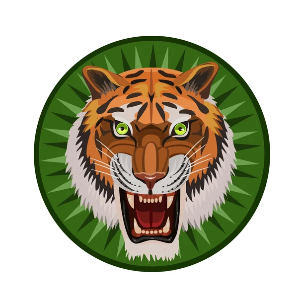 Значок сердитися тигр — стоковий вектор
