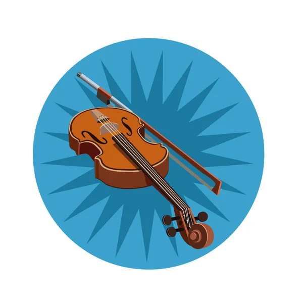 Icono música de violín — Archivo Imágenes Vectoriales