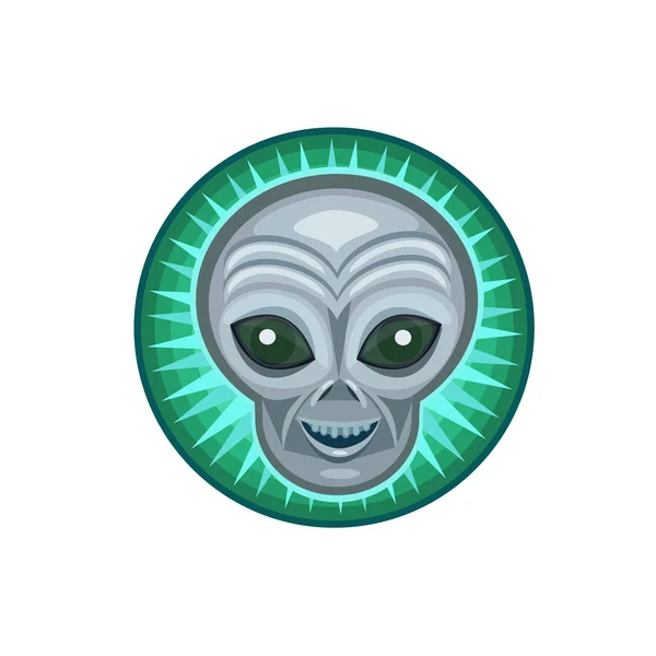 Icon alien grey — Stock Vector