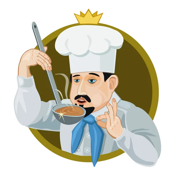 Icono Rey de Chefs — Vector de stock