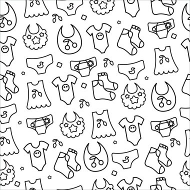 Çocukların çizimleri vektörsüz desen