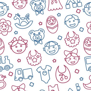 Çocukların çizimleri vektörsüz desen