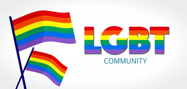 Banner Vectorial Sobre Tema Comunidad Lgbt Defender Los Derechos Humanos — Vector de stock