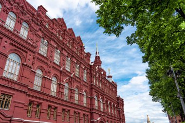 Rusya, Moskova. Eyalet Tarihi Müzesi. Rusya 'nın en büyük Ulusal Tarih Müzesi